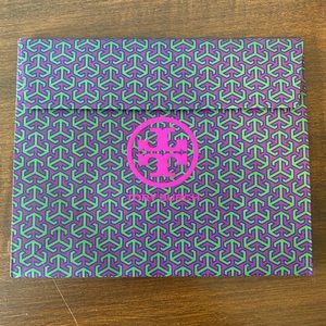 Set of 2: Tory Burch Small Triangle GIFT BAG Flap Closure 8"Lx6.5"Hx3.5"W (New)